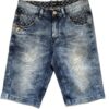 Men's Checkered Pockets Denim Shorts