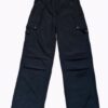 Black Unisex Side Pocket Cargo Pants