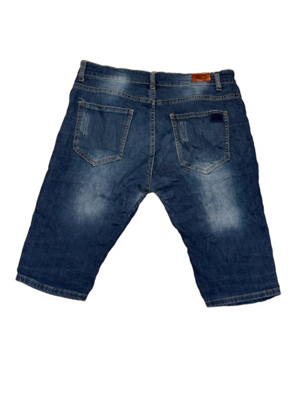 Distress Denim Blue Jeans Shorts