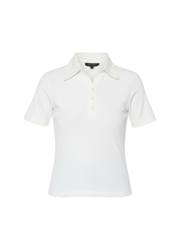 Women White Polo T-Shirt