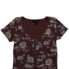 Burgundy woman floral Croptop