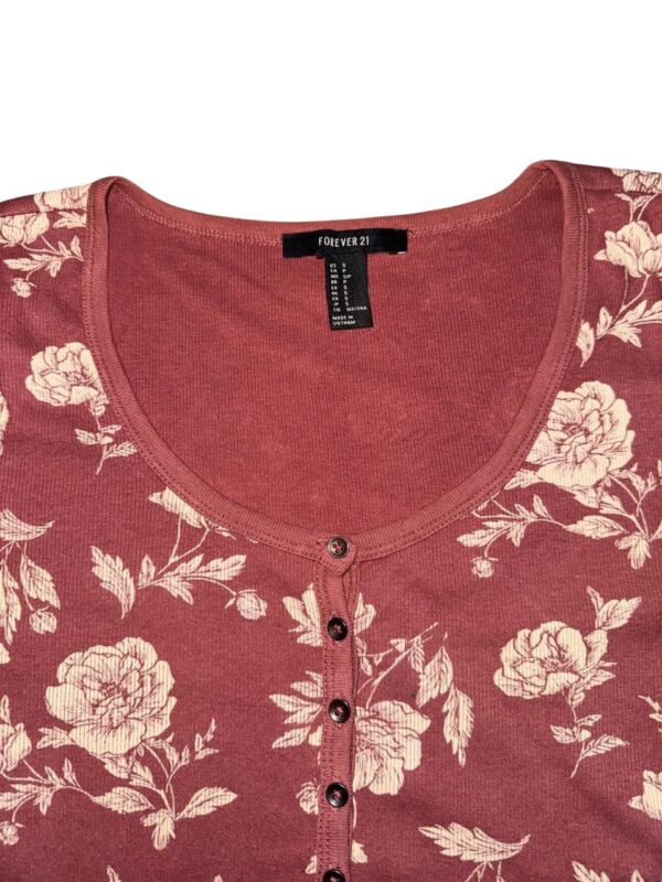 Burgundy woman floral Croptop