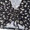 Black Floral Crop Top