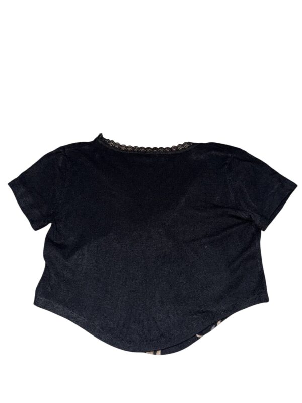 Womens Cropped Embroidered Design Top