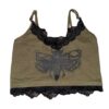 Women crop Y2k Green sleeveless Top
