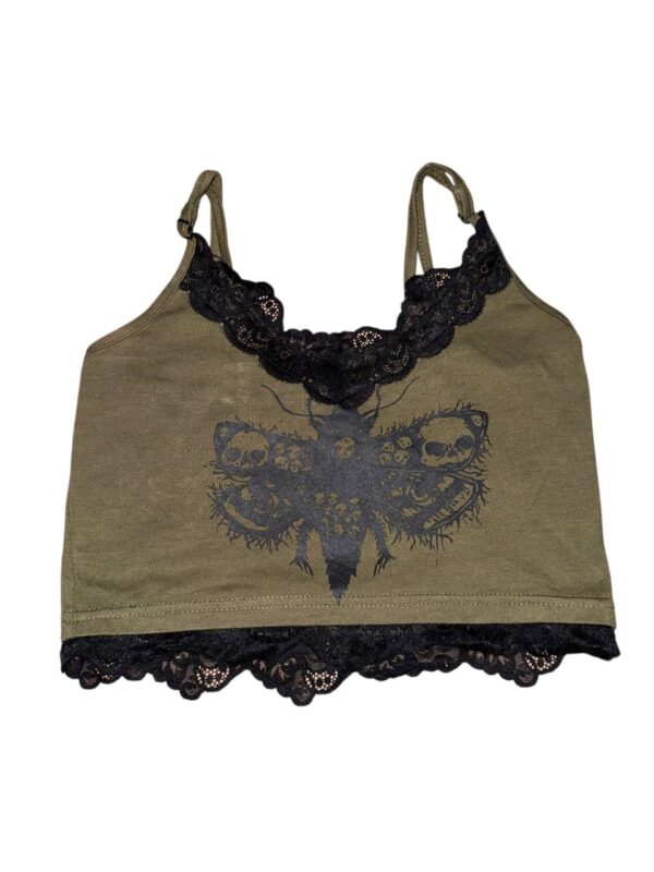 Women crop Y2k Green sleeveless Top