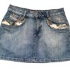 Women Denim Jeans X Camo Pocket Mini skirt