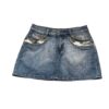 Women Denim Jeans X Camo Pocket Mini skirt