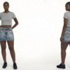 Women Denim Jeans X Camo Pocket Mini skirt