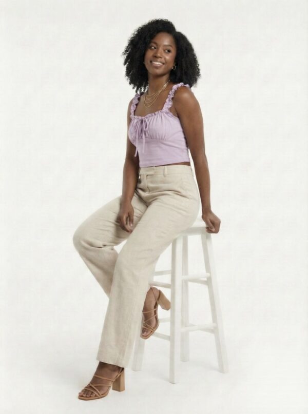 Women’s Basic Purple Strap Top