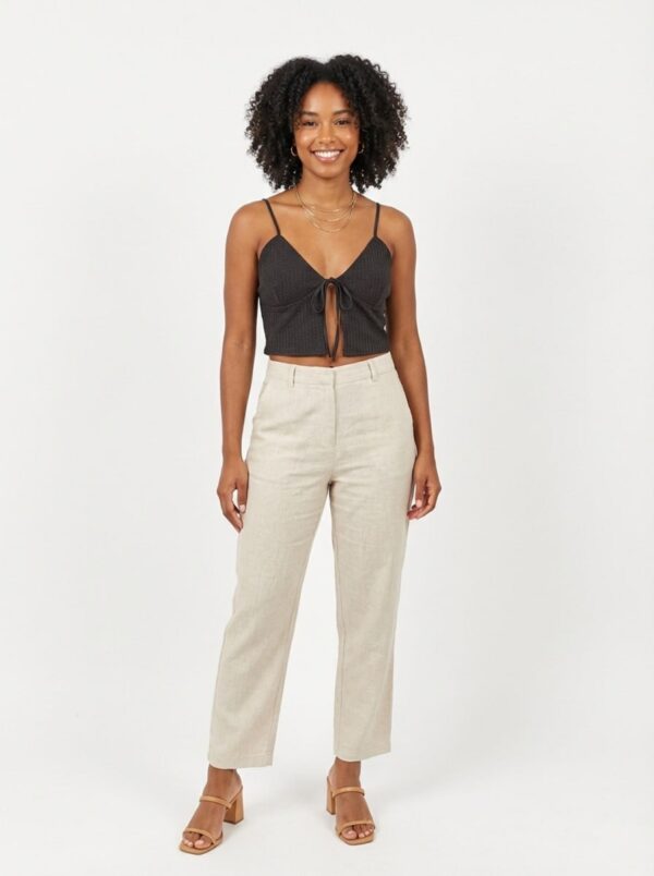 Women’s Basic Black Strap Top