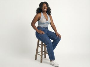 Women Blue Lace Sexy Top