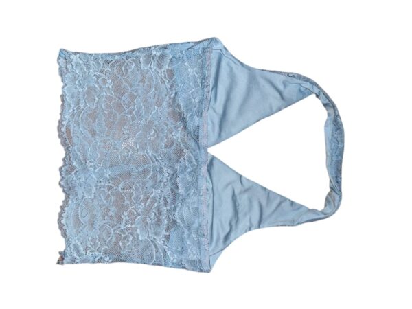 Women Blue Lace Sexy Top