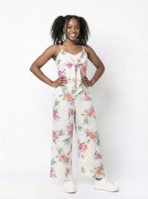 Women Flower Pattern Jumpsuit