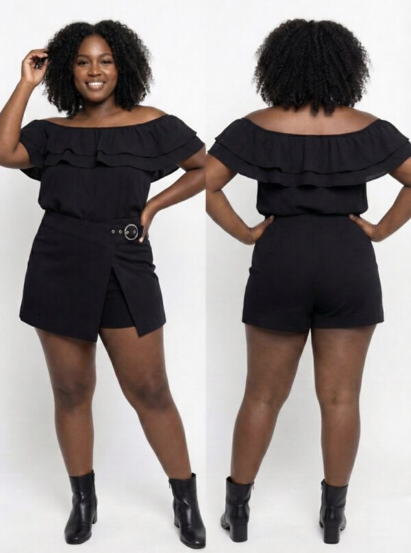 Womens Black Skort