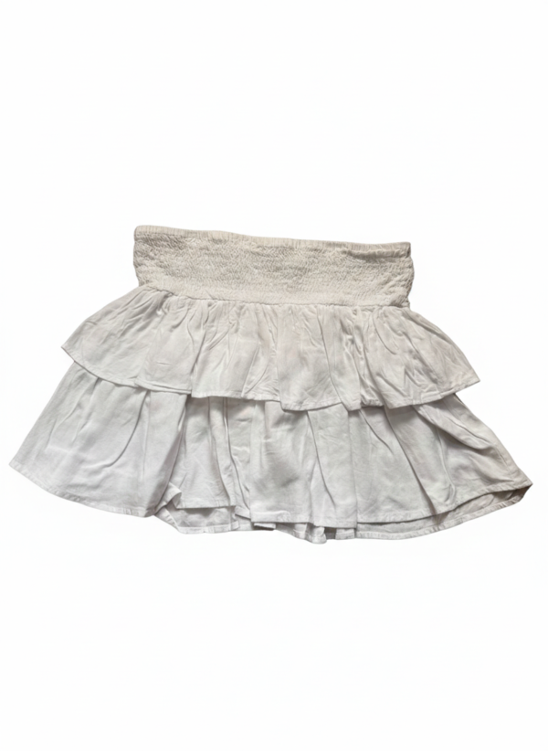 Women’s White Ruffle Skirt
