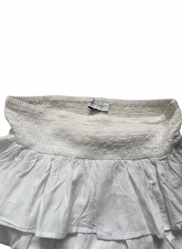 Women’s White Ruffle Skirt