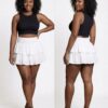Women’s White Ruffle Skirt