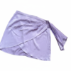Women Mini Purple Satin  Skirt